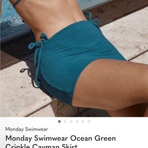 Monday Swimwear Crinkle High-Waist Swim Skirt